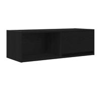 vidaXL Mobile Porta TV Rovere Nero 80x31x25,5 cm in Legno Multistrato, Panca TV, Armadio Hi-Fi, Centro di intrattenimento, credenza TV