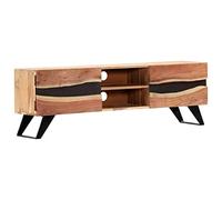 vidaXL Mobile Porta TV Rustico con 2 Vani Credenza Bassa Armadietto Dispositivi Multimediali 140x30x45 cm Legno Massello di Acacia