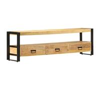 vidaXL Mobile Porta TV Stile Rustico Country Accattivante Indeformabile Durevole Stabile Mobiletto Armadio HiFi 150x30x45 cm Legno Massello di Mango