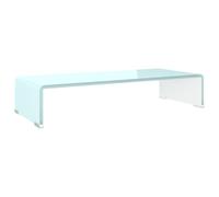 vidaXL Mobile Porta TV Supporto Rialzo 60x25x11 cm Verde Mobiletto Vetro