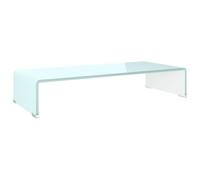 vidaXL Mobile Porta TV Supporto Rialzo 70x30x13 cm Verde Mobiletto Vetro