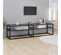 vidaXL Mobile Porta TV Trasparente 160x40x40,5 cm in Vetro Temperato