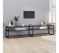 vidaXL Mobile Porta TV Trasparente 200x40x40,5 cm in Vetro Temperato