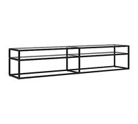 vidaXL Mobile Porta TV Trasparente 200x40x40,5 cm in Vetro Temperato