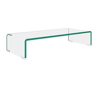 vidaXL Mobile Porta TV Trasparente 60x25x11 cm Mobiletto Supporto Rialzo Vetro