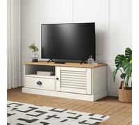 vidaXL Mobile Porta TV VIGO Bianco 106x40x40 cm Legno Massello di Pino