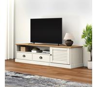 vidaXL Mobile Porta TV VIGO Bianco 156x40x40 cm Legno Massello di Pino
