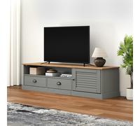 vidaXL Mobile Porta TV VIGO Grigio 156x40x40 cm Legno Massello di Pino