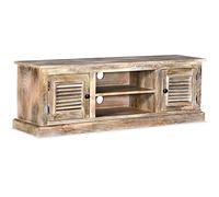 vidaXL Mobile Porta TV Vintage Robusto Elegante Stabile Mobiletto Credenza Bassa Multimediale Arredo Salone Legno Massello di Mango