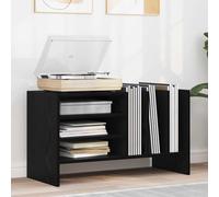 vidaXL Mobile porta vinili Rovere Nero 78.5 x 35 x 45 cm