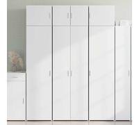 vidaXL Mobile Portaoggetti Bianco 70x42,5x225 cm in Truciolato