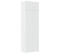 vidaXL Mobile Portaoggetti Bianco 70x42,5x225 cm in Truciolato, Mobile da Bagno, portaoggetti da Bagno, Mobile di conservazione, unità da Bagno