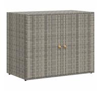 vidaXL Mobile Portaoggetti da Giardino Grigio 100x55,5x80cm Polyrattan