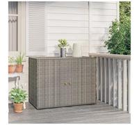 VIDAXL - Mobile Portaoggetti da Giardino Grigio 100x55,5x80cm Polyrattan