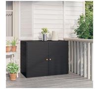 VIDAXL - Mobile Portaoggetti da Giardino Nero 100x55,5x80 cm Polyrattan