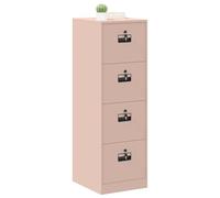 vidaXL Mobile raccoglitore con cassetto 2 pezzi rosa 44 x 50 x 106,5 cm, ufficio, rettangolare, design industriale, moderno con serrature, ampio spazio di archiviazione, costruzione durevole per