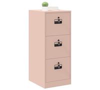 vidaXL Mobile raccoglitore con cassetto con ripiano rosa, 44 x 50 x 106,5 cm, ufficio, design industriale, moderno con serrature, ampio spazio di archiviazione, costruzione durevole per qualsiasi SPA