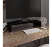 vidaXL Mobile/Rialzo Porta TV in Vetro Nero 60x25x11 cm