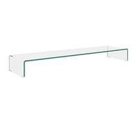 vidaXL Mobile/Rialzo Porta TV in Vetro Trasparente 120x30x13 cm