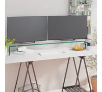 vidaXL - Mobile /Rialzo Porta TV in Vetro Trasparente 120x30x13 cm - SPEDIZIONE GRATUITA