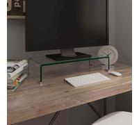 vidaXL Mobile/Rialzo Porta TV in Vetro Trasparente 60x25x11 cm