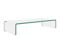 vidaXL Mobile/Rialzo Porta TV in Vetro Trasparente 70x30x13 cm