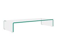 vidaXL Mobile/Rialzo Porta TV in Vetro Trasparente 80x30x13 cm