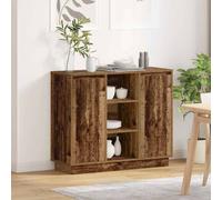 vidaXL Mobile Sideboard con LED in Legno Vecchio 90x32x75 cm in Legno Ingengnerizzato