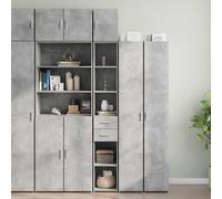 vidaXL Mobile Sottile Grigio Cemento 30x42,5x225 cm in Truciolato