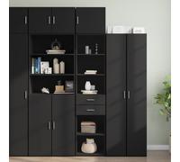 vidaXL Mobile Sottile Nero 45x42,5x225 cm in Truciolato