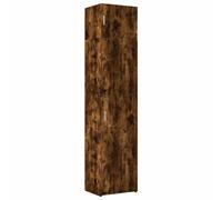 vidaXL Mobile Sottile Rovere Fumo 50x42,5x225 cm in Truciolato, Mobile da Bagno, portaoggetti da Bagno, Mobile di conservazione, unità da Bagno
