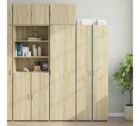 vidaXL Mobile Sottile Rovere Sonoma 50x42,5x225 cm in Truciolato