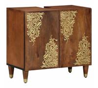 vidaXL Mobile sottolavabo con porta marrone ambrato 62 x 33 x 58 cm