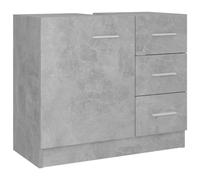 vidaXL Mobile Sottolavabo Grigio Cemento 63x30x54 cm Legno Multistrato