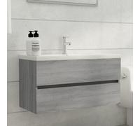 vidaXL Mobile Sottolavabo Grigio Sonoma 90x38,5x45cm Legno Multistrato