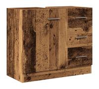 vidaXL Mobile Sottolavabo Legno Vecchio 63x30x54 cm in Truciolato, Mobile lavabo Bagno, mobiletto lavabo Bagno, armadietto lavabo Bagno