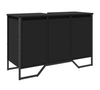 vidaXL Mobile sottolavabo nero, 91 x 35 x 60 cm, in legno