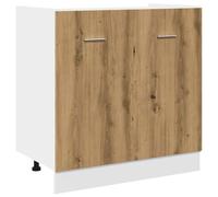vidaXL Mobile Sottolavello Artigianale 80x46x81,5 cm Legno Multistrato, Armadio Inferiore lavello, mobiletto da Cucina, unità Cucina