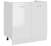 vidaXL Mobile Sottolavello Bianco Lucido 80x46x81,5 Legno Multistrato