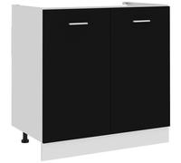VIDAXL - Mobile Sottolavello Lyon Nero 80x46x81,5 cm