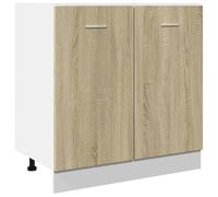 vidaXL Mobile Sottolavello Rovere Sonoma 80x46x81,5 in Truciolato, Mobile da Cucina, portaoggetti da Cucina, unità da Cucina, armadietto da Cucina
