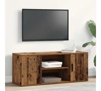 vidaXL Mobile TV Rustico in Legno Vecchio Tanto Spazio di Archiviazione | Centro di Intrattenimento in MDF con 2 Ripiani, Ottimo per Soggiorno e Home Theatre, Stile Vintage, Design Durevole per E