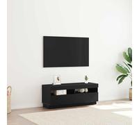 vidaXL Mobile TV Rovere Nero 100x35x40 cm Legno multistrato LED USB