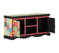 vidaXL Mobile TV 100 x 35 x 50 cm Multicolore Legno di mango massello
