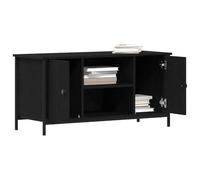 vidaXL Mobile TV Rovere Nero 100 x 40 x 50 cm Legno Multistrato, Soggiorno Moderno, Supporto TV Compatto, Mobile Elegante, unità Bassa contemporanea, Console per Home Theater