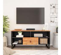 vidaXL Mobile TV 100x33x46cm Legno Massello Acacia e Legno Multistrato