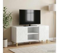 vidaXL Mobile TV 102 x 34,5 x 50 cm Bianco Lucido Legno ingegnerizzato