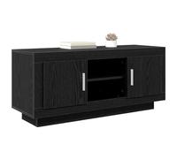 vidaXL Mobile TV Rovere Nero 102 x 35 x 45 cm Legno Multistrato, Soggiorno, Rustico, Robusto, Grande Spazio, Mobile TV, Console Media, Stand per TV, arredo Multifunzionale