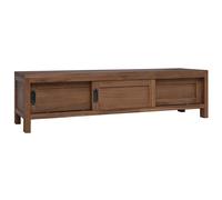 vidaXL Mobile TV 110 x 30 x 30 cm Legno di teak solido Naturale