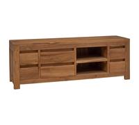 vidaXL Mobile TV 110 x 30 x 40 cm naturale in legno di teak massiccio,